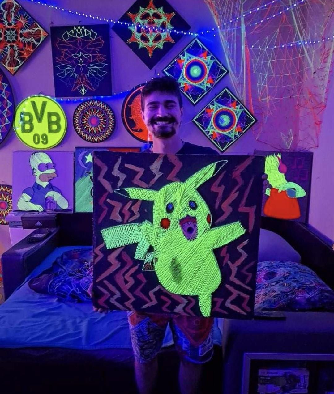 ⚡️Pikachu⚡️ by Psybell - String Art