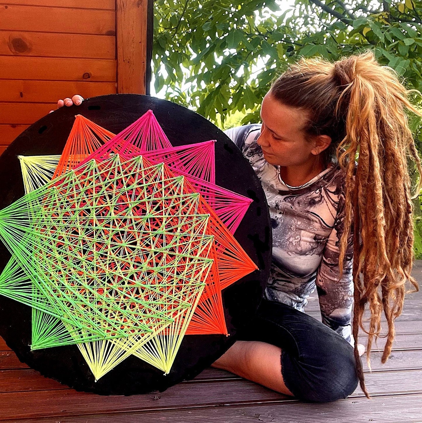🌌 Aurora Star ⭐ by Psybell - String Art