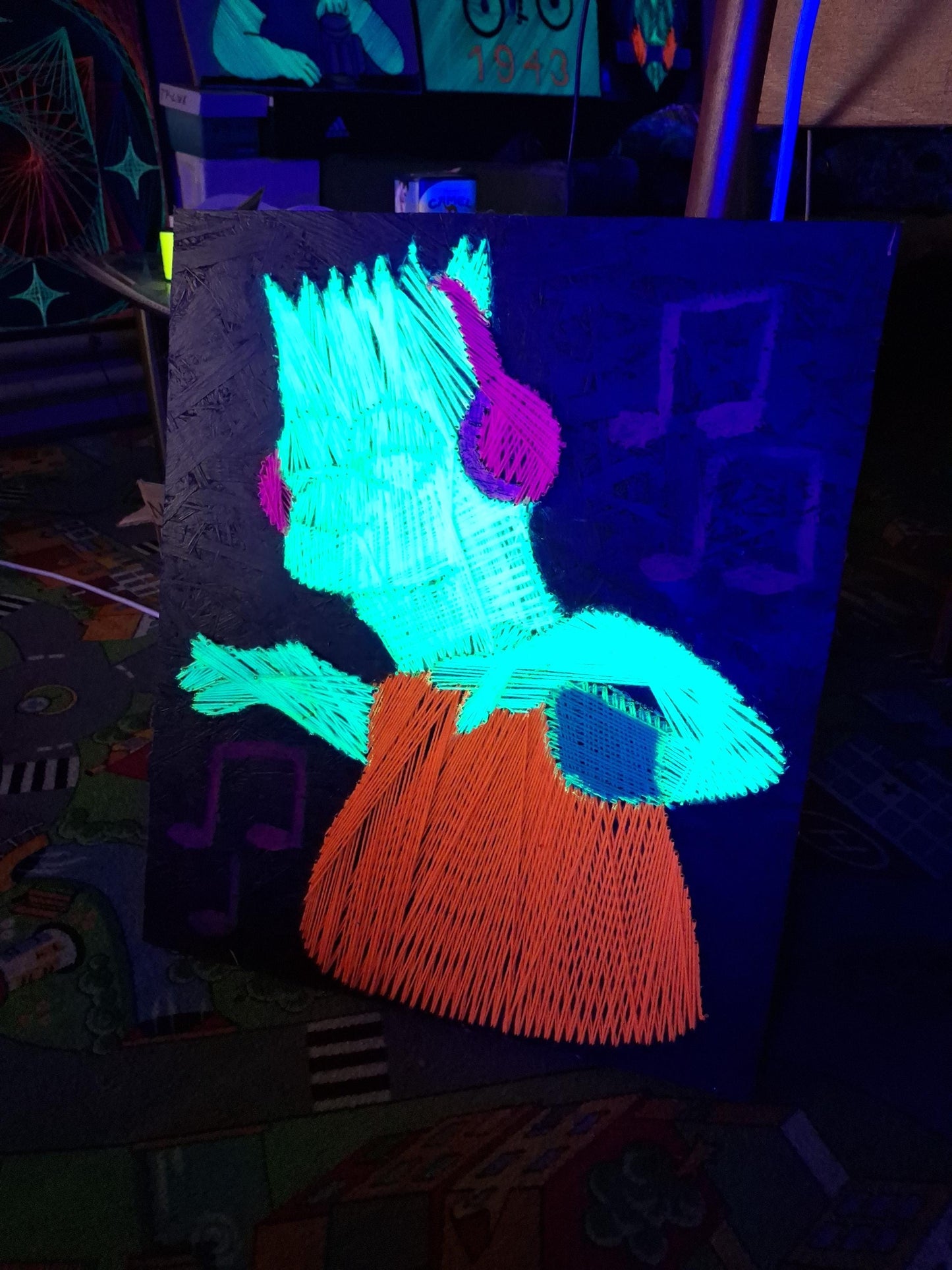 Bart Simpson listen to music