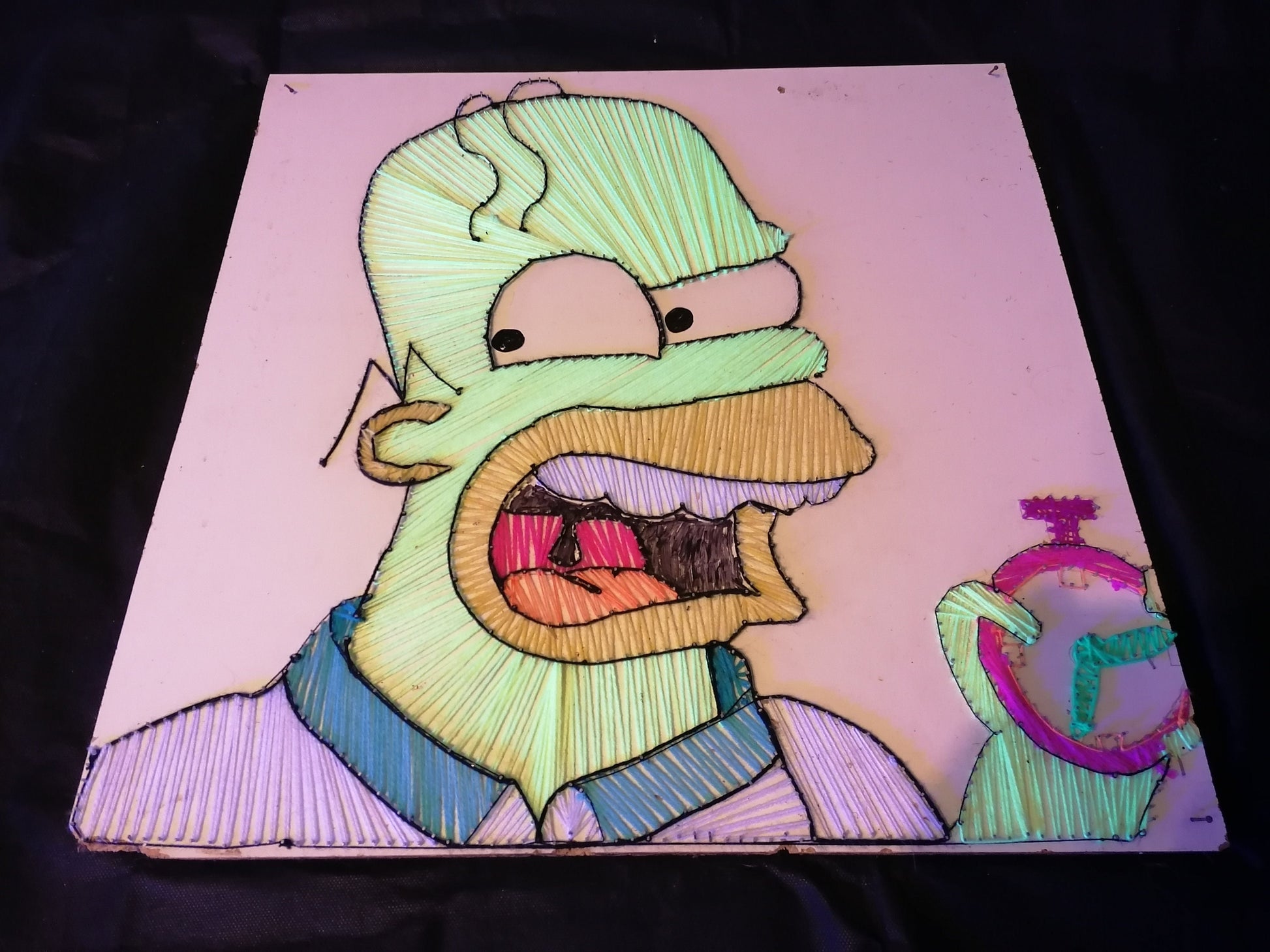 Homer Simpson - ⏳Time⏳ by Psybell - String Art