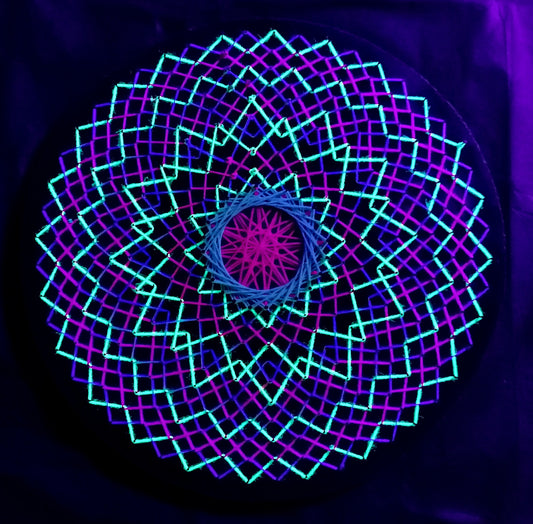 🌈 Vibrant Mandala by Psybell - String Art