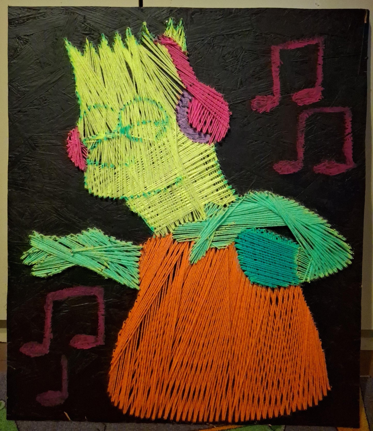 Bart Simpson listen to music