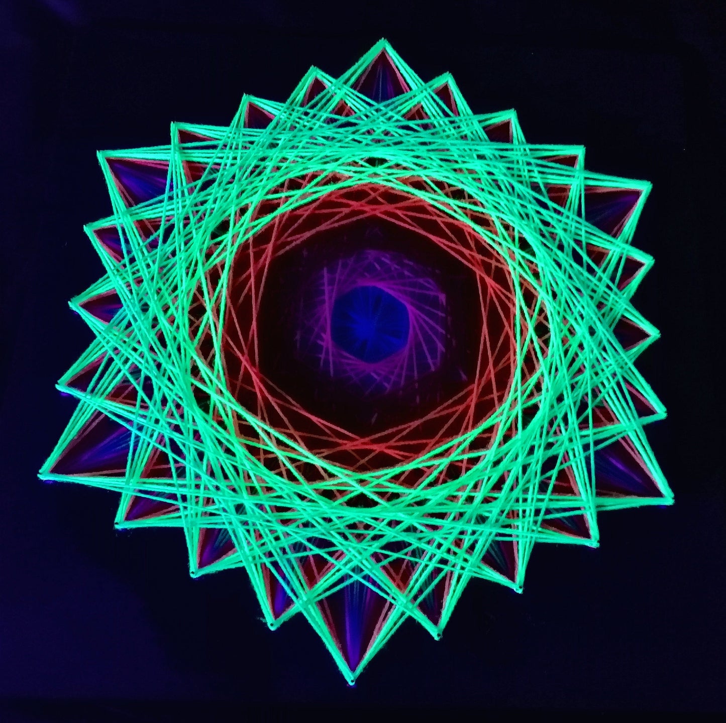 🌈 Regenbogen-Sechseck ⬡ - Grünes Ende 💚